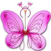 Nessiworld Fuchsia Color Butterfly Wing Crown and Stick 50x37 cm